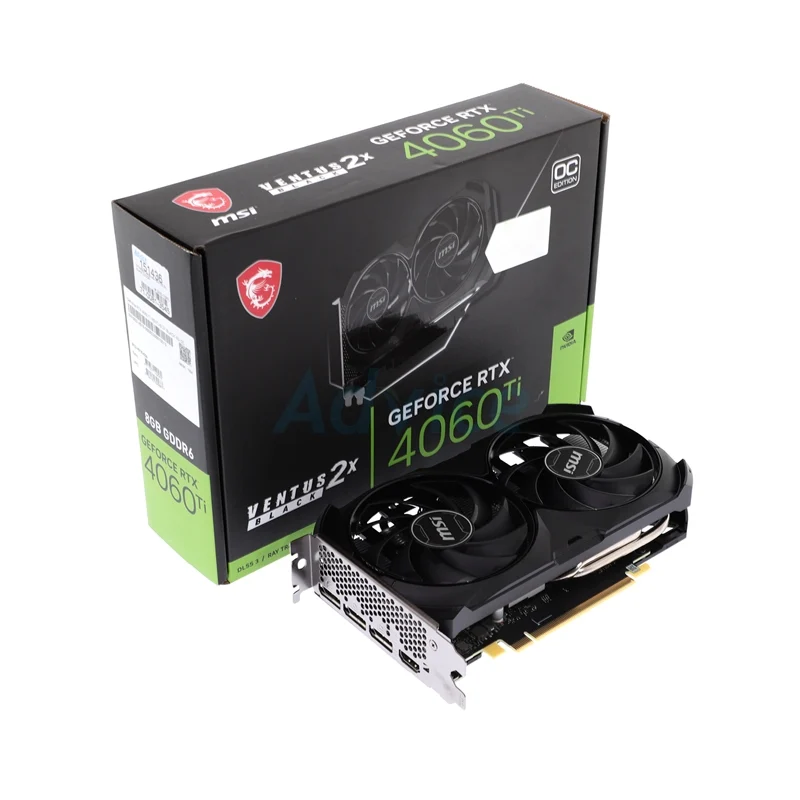 VGA MSI GEFORCE RTX 4060 TI VENTUS 2X BLACK OC - 8GB GDDR6